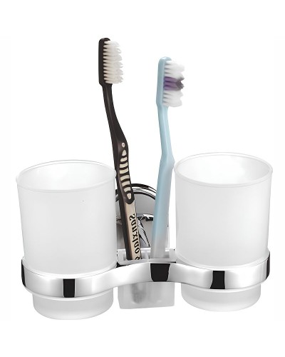 Стакан для зубных щеток Haiba HB1908 двойной Хром