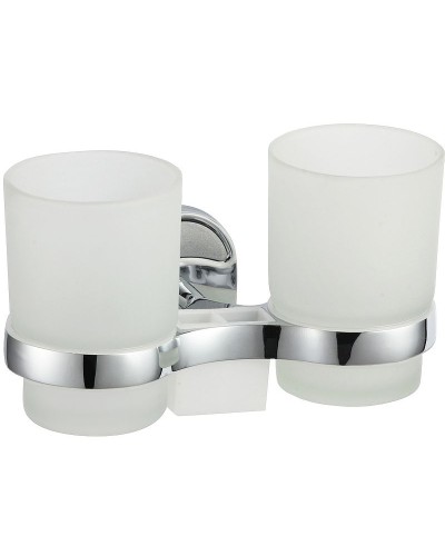 Стакан для зубных щеток Haiba HB1908 двойной Хром