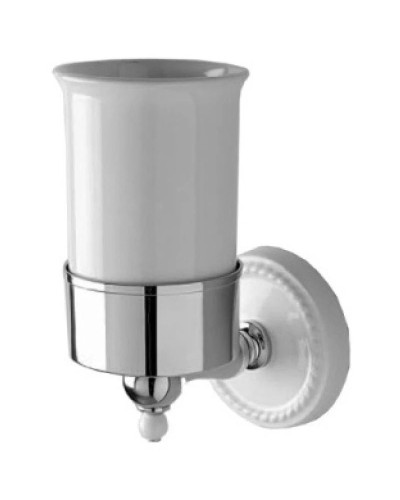 Стакан хром/белый Devon&Devon Dorothy DOR403CR