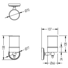 Стакан светлое золото/белый Devon&Devon Dorothy DOR403OT