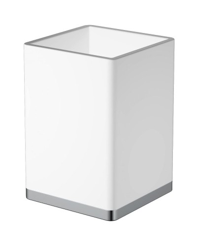 Стакан для зубных щеток Boheme 10961-W-CR Белый Хром