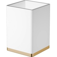 Стакан для зубных щеток Boheme 10961-W-G Белый Золото