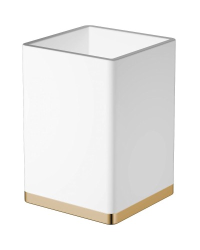 Стакан для зубных щеток Boheme 10961-W-G Белый Золото