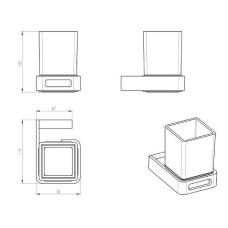 Стакан для зубных щеток Boheme Q 10944-NB Никель
