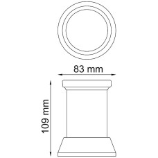 Стакан для зубных щеток WasserKRAFT Donau K-2428 Хром