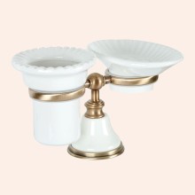 Стакан для зубных щеток с мыльницей TW Harmony TWHA141bi/br Бронза