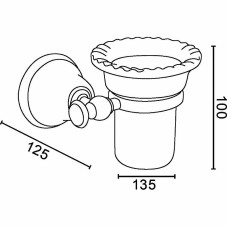 Стакан для зубных щеток TW Harmony TWHA109oro Золото