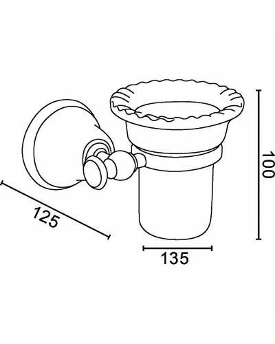 Стакан для зубных щеток TW Harmony TWHA109bi/br Бронза