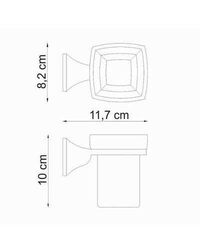 Стакан для зубных щеток WasserKRAFT Wern K-2528 Хром
