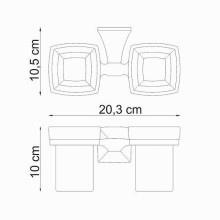 Стакан для зубных щеток WasserKRAFT Wern K-2528D двойной Хром