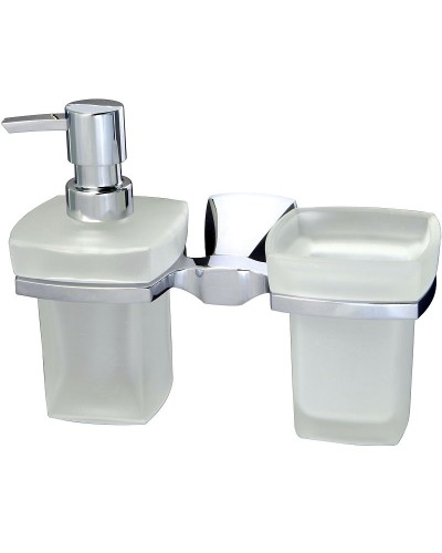 Дозатор для жидкого мыла WasserKRAFT Wern K-2589 со стаканом для зубных щеток Хром