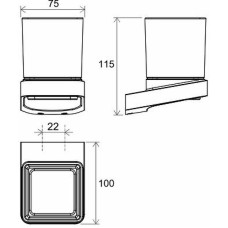 Стакан для зубных щеток Ravak 10° X07P557 Черный матовый