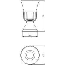 Стакан для зубных щеток Migliore Provance 17679 Хром Белый