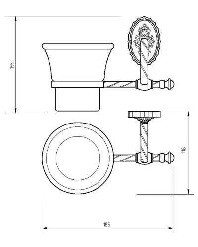 Стакан для зубных щеток Migliore Edera 16928 Хром