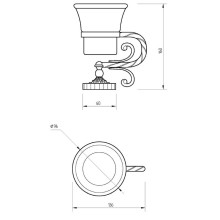 Стакан для зубных щеток Migliore Edera 16929 Хром