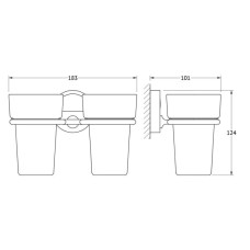 Стакан двойной FBS Luxia LUX 007