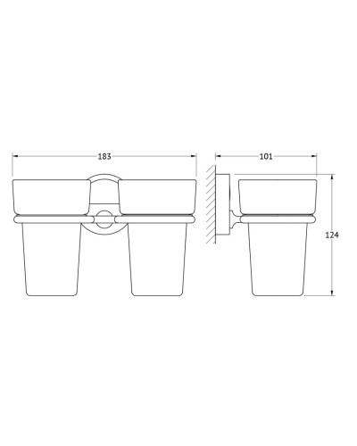 Стакан двойной FBS Luxia LUX 007