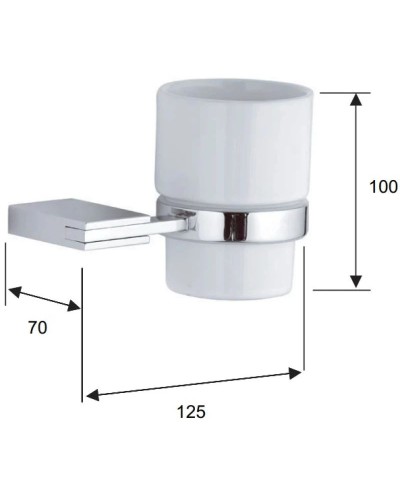 Стакан Remer Flat FT15CR
