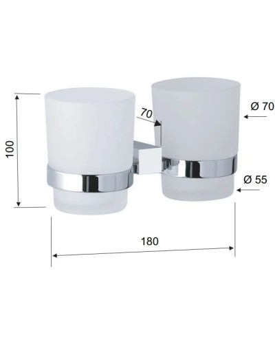 Стакан двойной Remer SQ SQ16CR