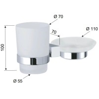 Стакан с мыльницей Remer SQ SQ17CR