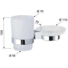 Стакан с мыльницей Remer SQ SQ17CR