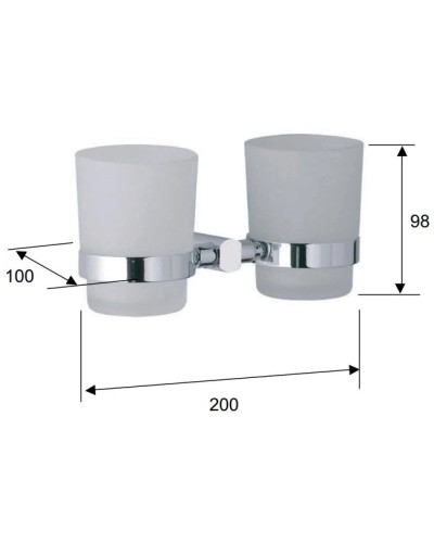 Стакан двойной Remer Forma FR16CR