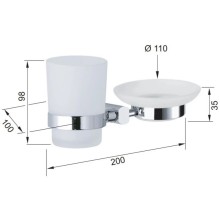 Стакан с мыльницей Remer Forma FR17CR
