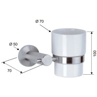 Стакан Remer Minimal Inox MI15INOXCR