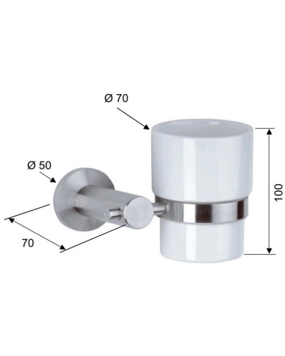 Стакан Remer Minimal Inox MI15INOXCR