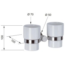 Стакан двойной Remer Minimal Inox MI16INOXCR
