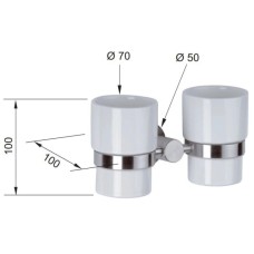 Стакан двойной Remer Minimal Inox MI16INOXCR