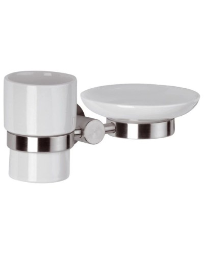 Стакан с мыльницей Remer Minimal Inox MI17INOXCR