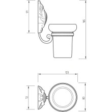 Стакан для зубных щеток Migliore Cleopatra 16621 Бронза