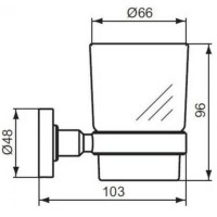 Стакан для зубных щеток Ideal Standard IOM A9121AA Хром
