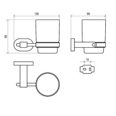 Стакан для зубных щеток Ravak Chrome CR 210.00 X07P188 Хром