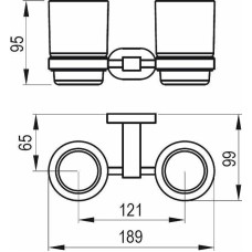 Стакан для зубных щеток Ravak Chrome CR 220.00 X07P189 двойной Хром