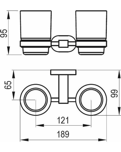 Стакан для зубных щеток Ravak Chrome CR 220.00 X07P189 двойной Хром