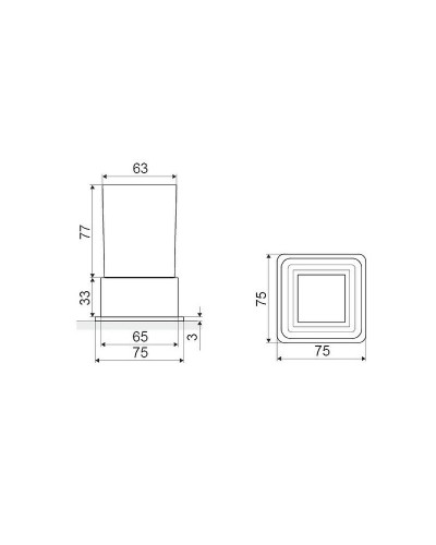 Стакан для зубных щеток Excellent Riko Gold DOEX.1614GL Золото