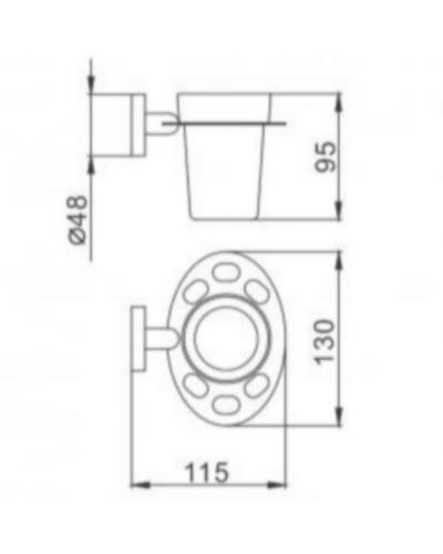 Стакан для зубных щеток Frap F17 F1706 Хром