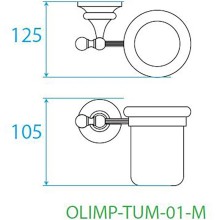 Стакан для зубных щеток Cezares Olimp OLIMP-TUM-01-M Хром