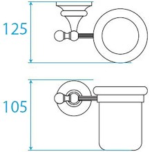 Стакан для зубных щеток Cezares Olimp OLIMP-TUM-03/24-M Золото 24 карат