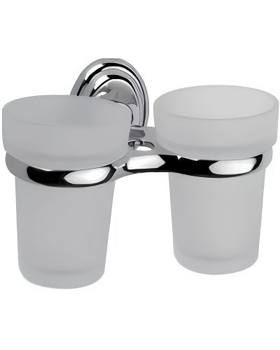 Стакан для зубных щеток Frap F15 F1508 двойной Хром