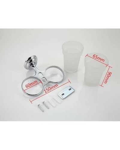 Стакан для зубных щеток Frap F15 F1508 двойной Хром