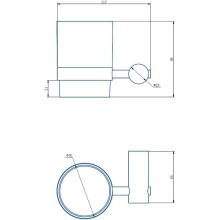 Стакан для зубных щеток Haiba HB8406-4 Бронза