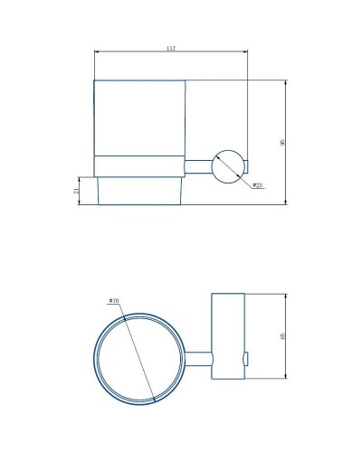 Стакан для зубных щеток Haiba HB8406-4 Бронза