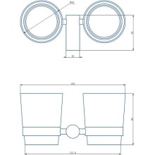 Стакан для зубных щеток Haiba HB8408-4 двойной Бронза