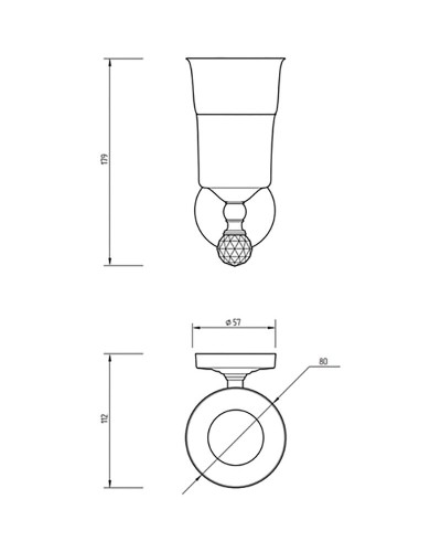 Стакан для зубных щеток Migliore Amerida 16573 Бронза с кристаллом Swarovski