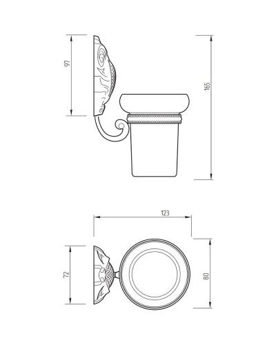Стакан для зубных щеток Migliore Cleopatra 16677 Золото