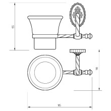 Стакан для зубных щеток Migliore Edera 16904 Бронза