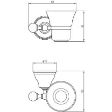 Стакан для зубных щеток Migliore Provance 17713 Золото Белый